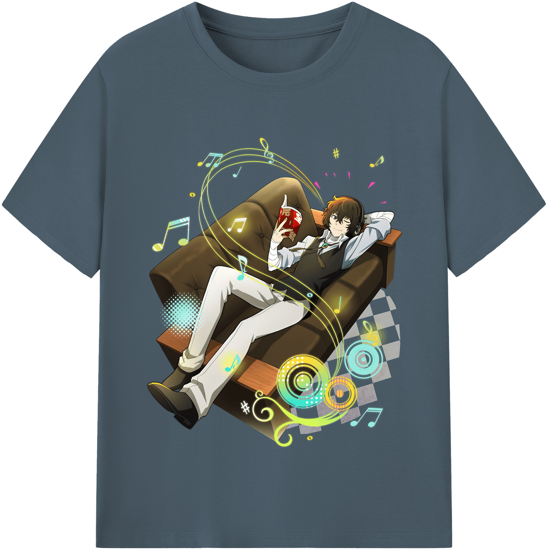 （画像用） 文豪ストレイドッグス Bungo Stray Dogs 綿100％半袖Tシャツ（フロントプリント）